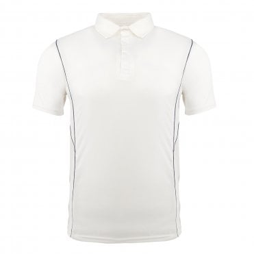Zenith Match Day Cricket Shirt - Green Piping
