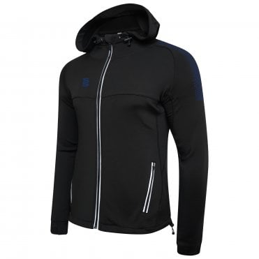 Dual Zipped Hoodie Black