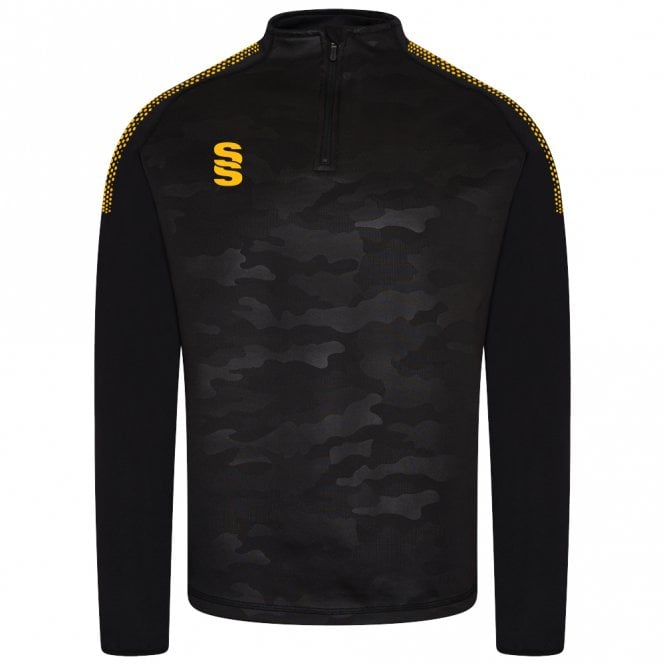 SWCC Miners Camo Quarter Zip Performance Top - Black