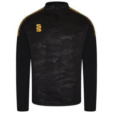 SWCC Miners Camo Quarter Zip Performance Top - Black