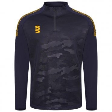 SWCC Miners Camo Quarter Zip Performance Top - Navy